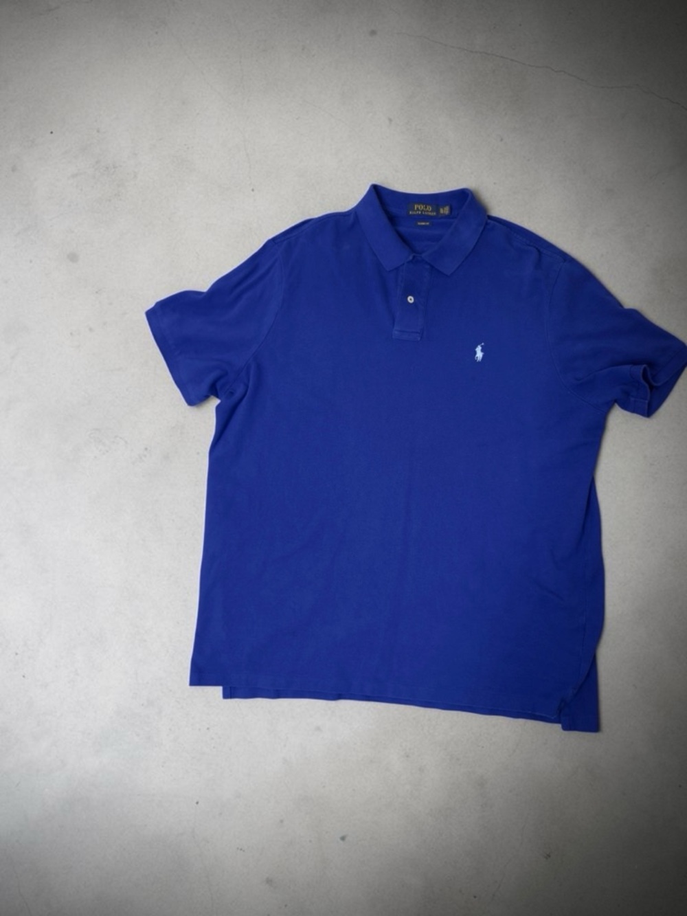 Ralph Lauren Blue Short-Sleeve Polo with Pony Logo